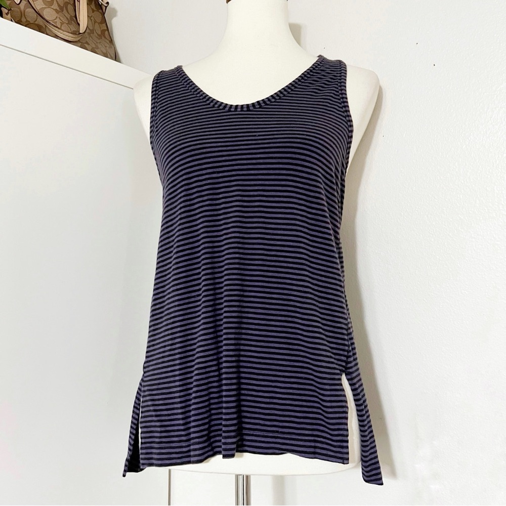 lululemon Mountain Tank Stripe Cadet‎ Purple Black